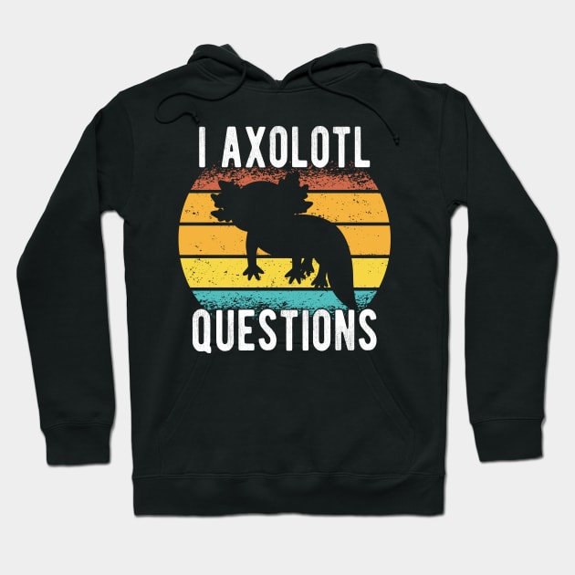 Kids I Axolotl Questions Shirt Kids Funny Kawaii axolotl costume Hoodie by drag is art